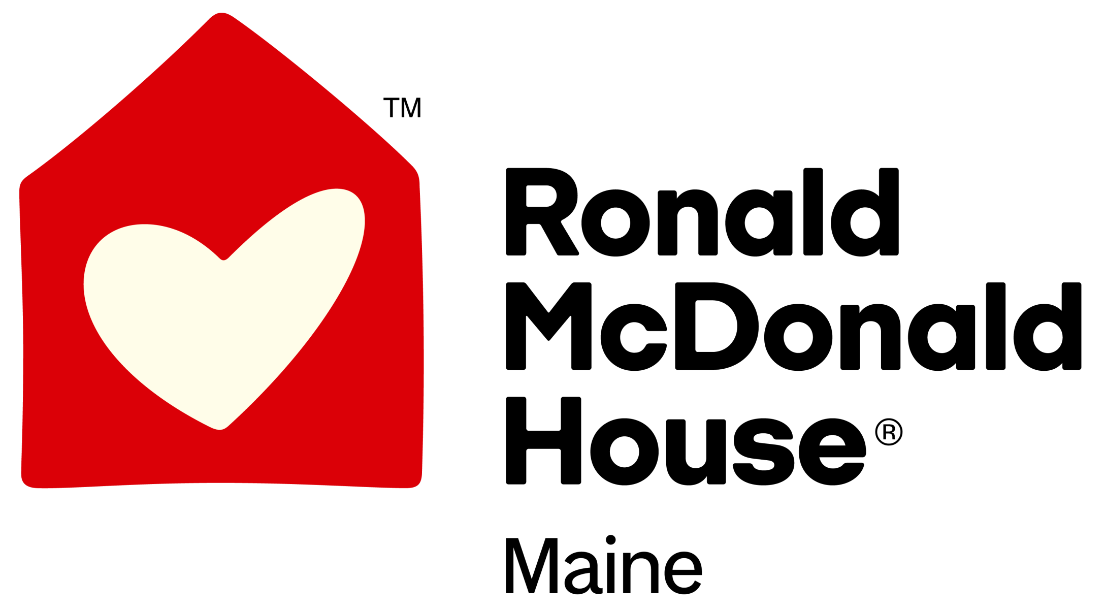 Red house icon with a white heart inside, accompanied by block letters that read "Home is where the heart is."